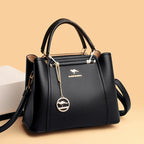 Large Leather Shoulder Bag for Women | Structured Crossbody