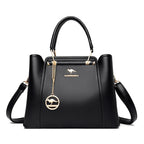 Large Leather Shoulder Bag for Women | Structured Crossbody