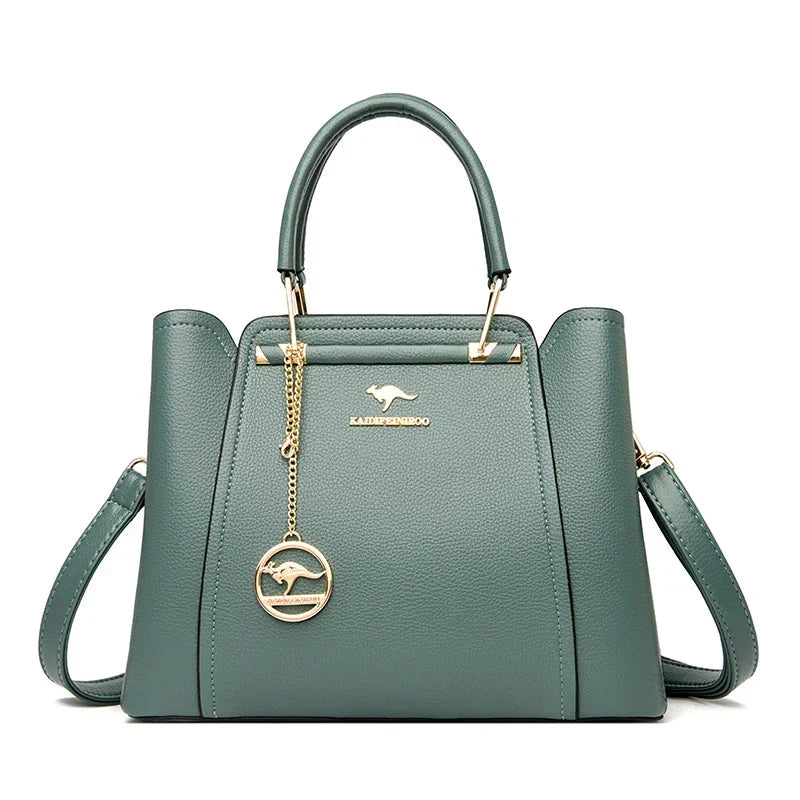 Large Leather Shoulder Bag for Women | Structured Crossbody