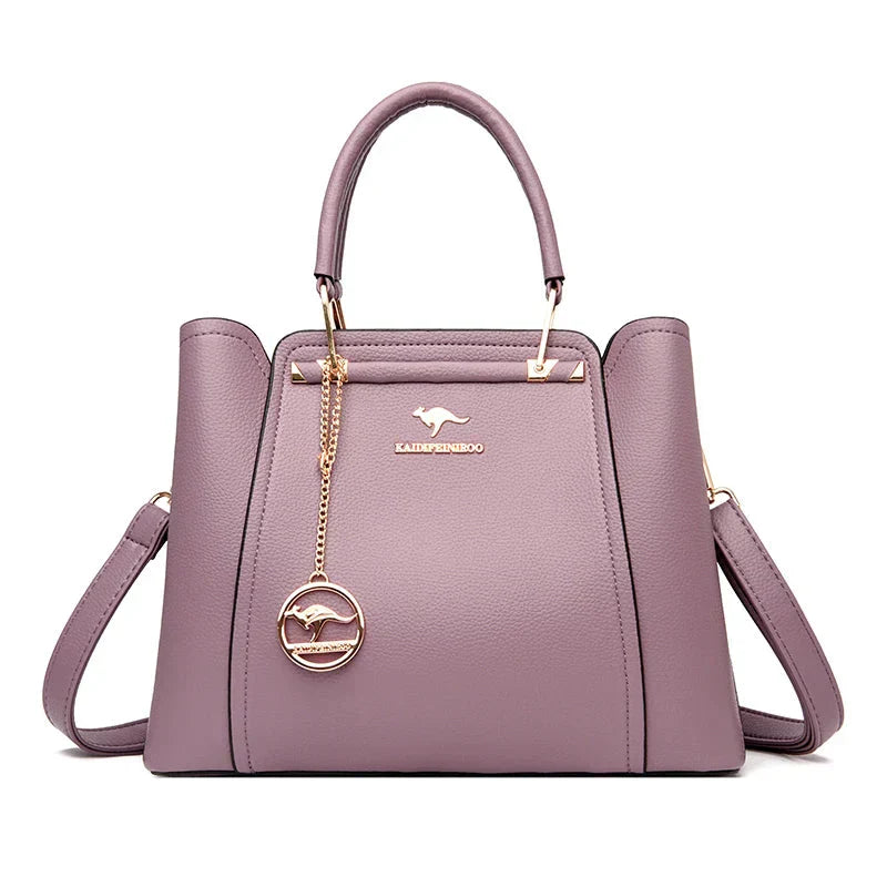 Large Leather Shoulder Bag for Women | Structured Crossbody