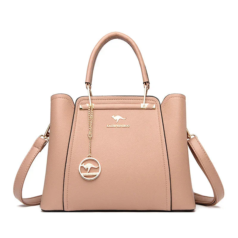 Large Leather Shoulder Bag for Women | Structured Crossbody