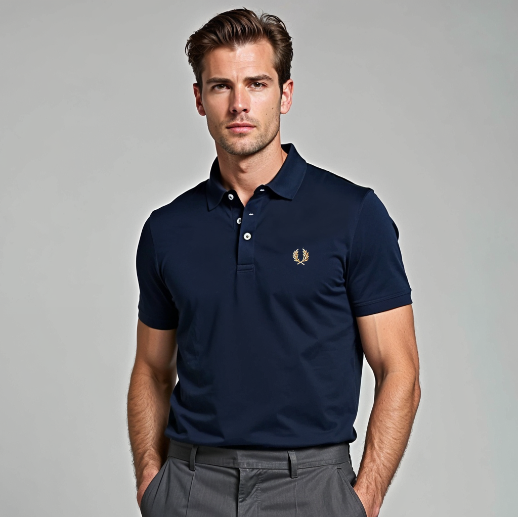 Stretch Fabric Breathable Collared Polo Shirt for Men | Work and Casual Wear