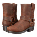 Leather Western Cowboy Boots with Rubber Outsole and PU Insole for Men