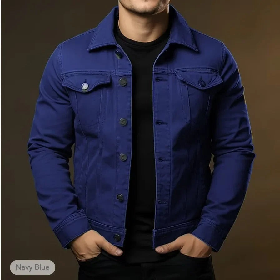 Lightweight Denim Structured Fit Jacket for Men | Spring Layering
