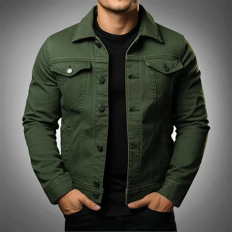 Lightweight Denim Structured Fit Jacket for Men | Spring Layering