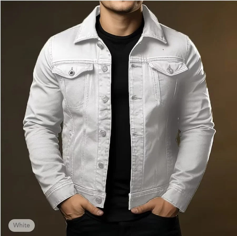 Lightweight Denim Structured Fit Jacket for Men | Spring Layering