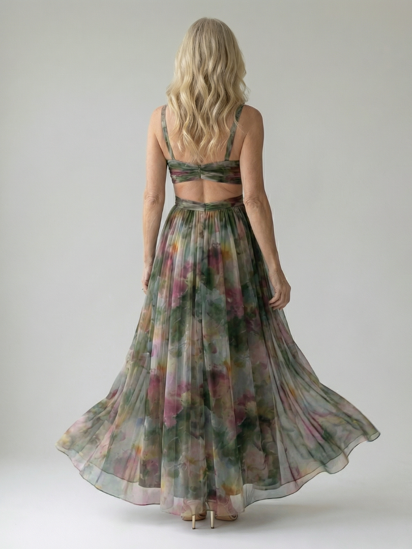Sleeveless Wrap Maxi Dress for Women | Summer Floral Occasion