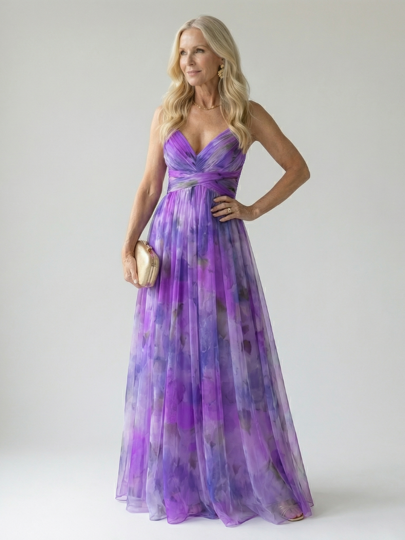 Sleeveless Wrap Maxi Dress for Women | Summer Floral Occasion
