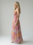 Sleeveless Wrap Maxi Dress for Women | Summer Floral Occasion