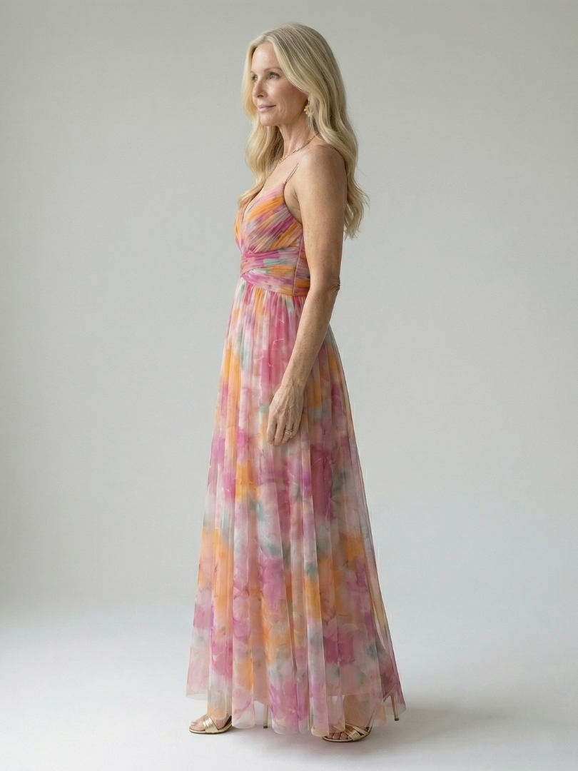 Sleeveless Wrap Maxi Dress for Women | Summer Floral Occasion
