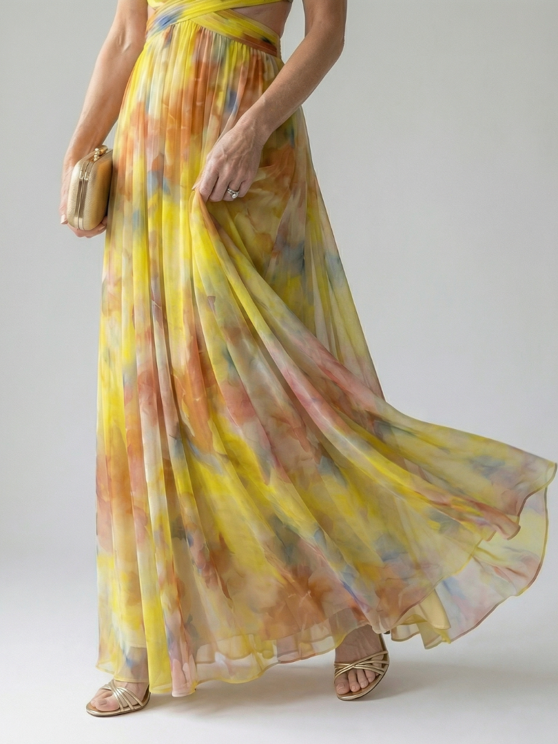 Sleeveless Wrap Maxi Dress for Women | Summer Floral Occasion