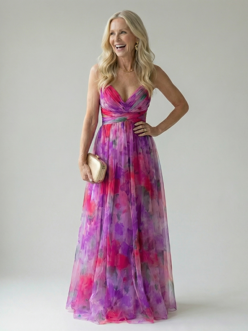Sleeveless Wrap Maxi Dress for Women | Summer Floral Occasion
