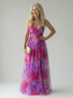Sleeveless Wrap Maxi Dress for Women | Summer Floral Occasion