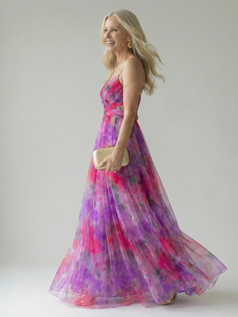 Sleeveless Wrap Maxi Dress for Women | Summer Floral Occasion