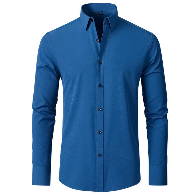 Stretch Slim Fit Formal Shirt for Men | Wrinkle Resistant Breathable