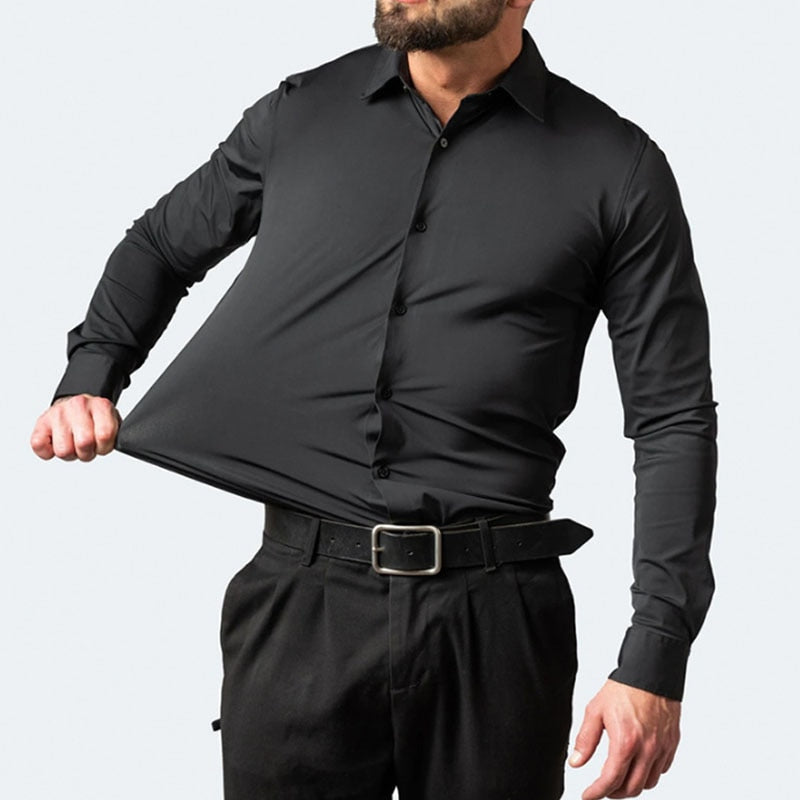 Stretch Slim Fit Formal Shirt for Men | Wrinkle Resistant Breathable