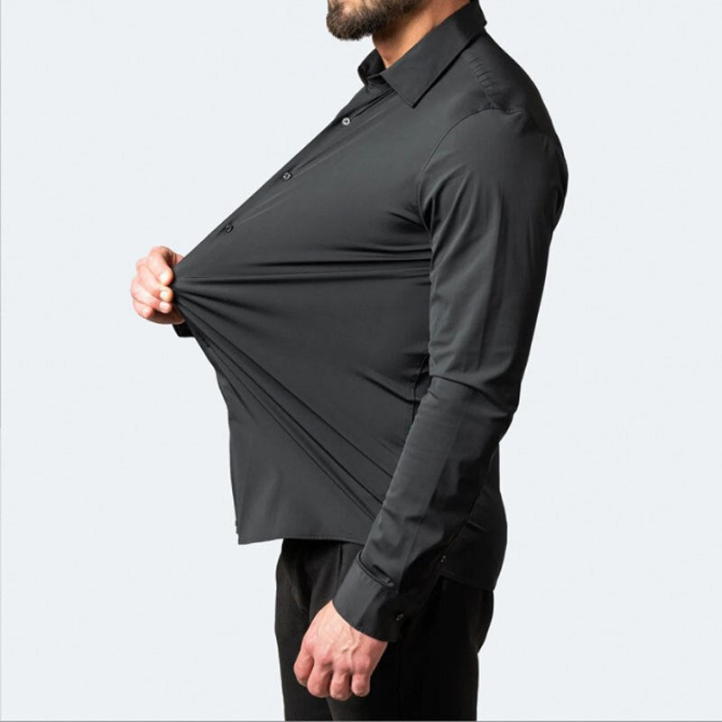 Stretch Slim Fit Formal Shirt for Men | Wrinkle Resistant Breathable