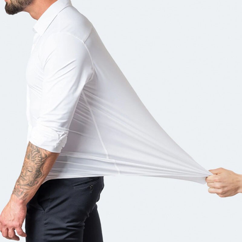 Stretch Slim Fit Formal Shirt for Men | Wrinkle Resistant Breathable