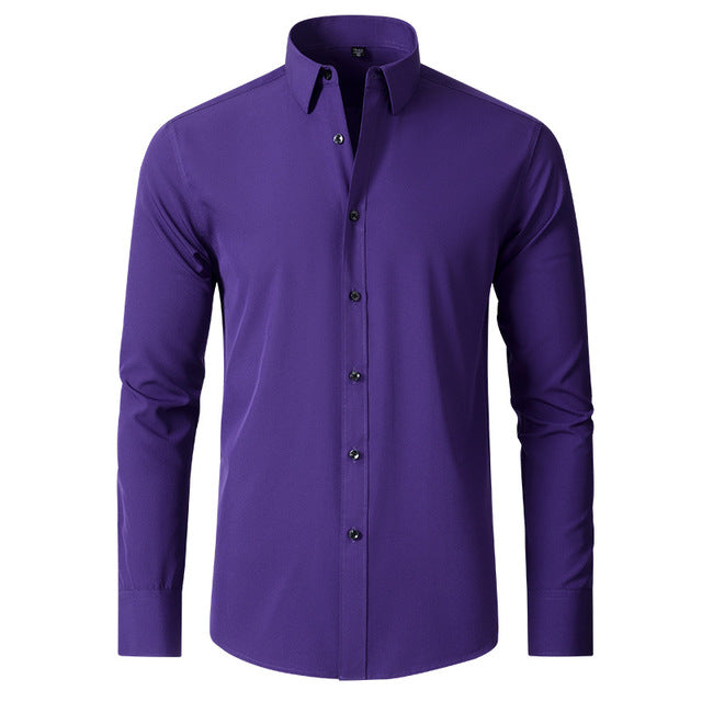 Stretch Slim Fit Formal Shirt for Men | Wrinkle Resistant Breathable