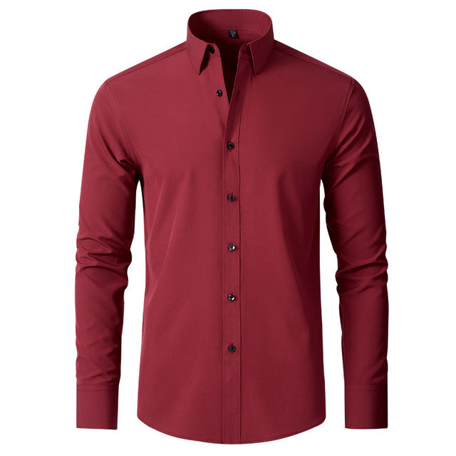 Stretch Slim Fit Formal Shirt for Men | Wrinkle Resistant Breathable