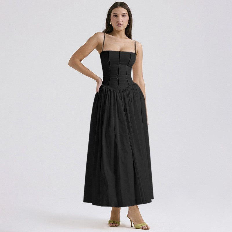 Pleated Strapless Midi Dress for Women | Wedding Guest