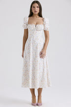 Pleated Strapless Midi Dress for Women | Wedding Guest