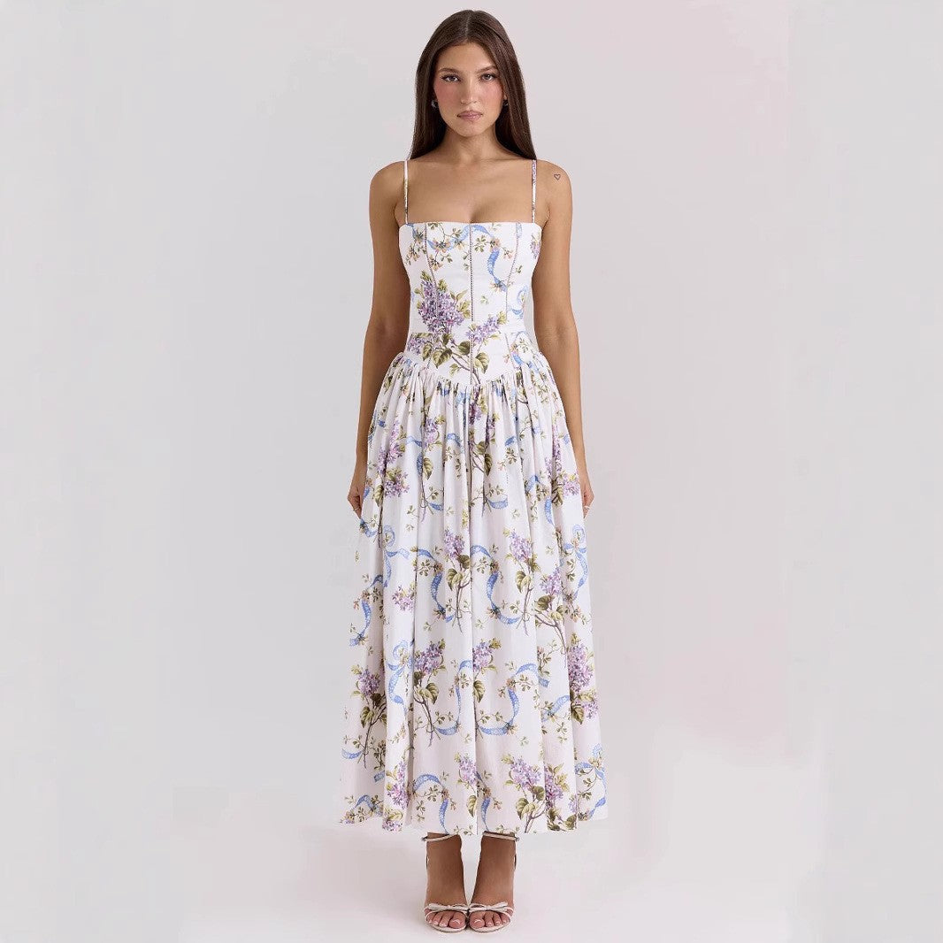 Pleated Strapless Midi Dress for Women | Wedding Guest