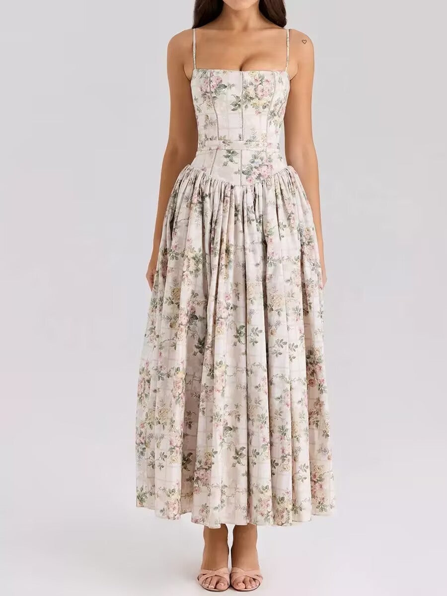 Pleated Strapless Midi Dress for Women | Wedding Guest