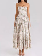 Pleated Strapless Midi Dress for Women | Wedding Guest
