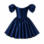 Satin Off-Shoulder Puff Sleeve Mini Dress for Women | Occasion