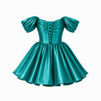 Satin Off-Shoulder Puff Sleeve Mini Dress for Women | Occasion