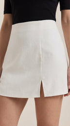 High Waist Mini Skirt for Women with Side Split | Summer Casual