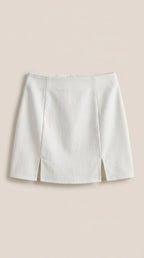 High Waist Mini Skirt for Women with Side Split | Summer Casual