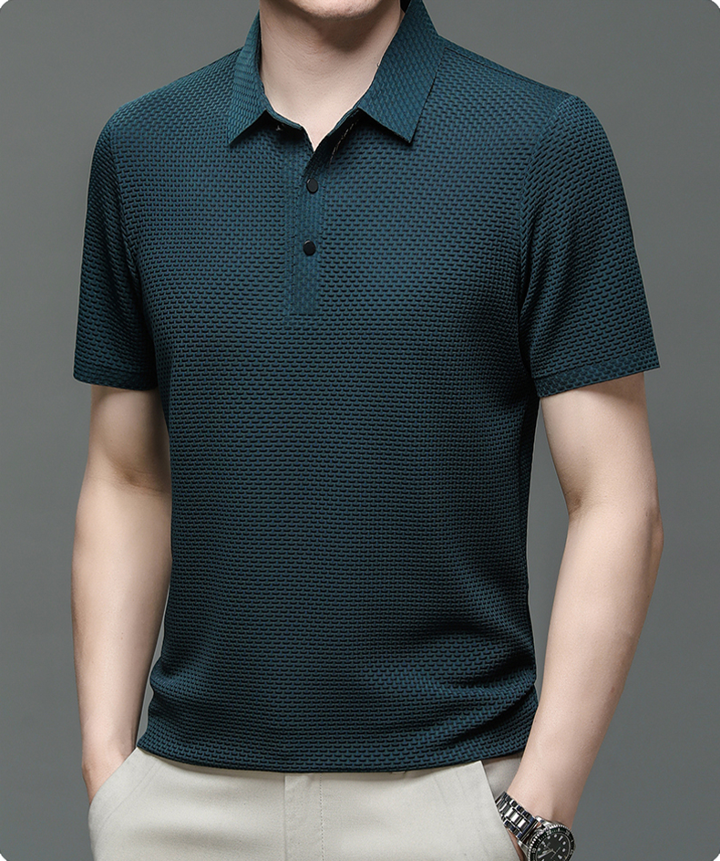 Breathable Mesh Short Sleeve Polo Shirt for Men | Summer and Sports Wear