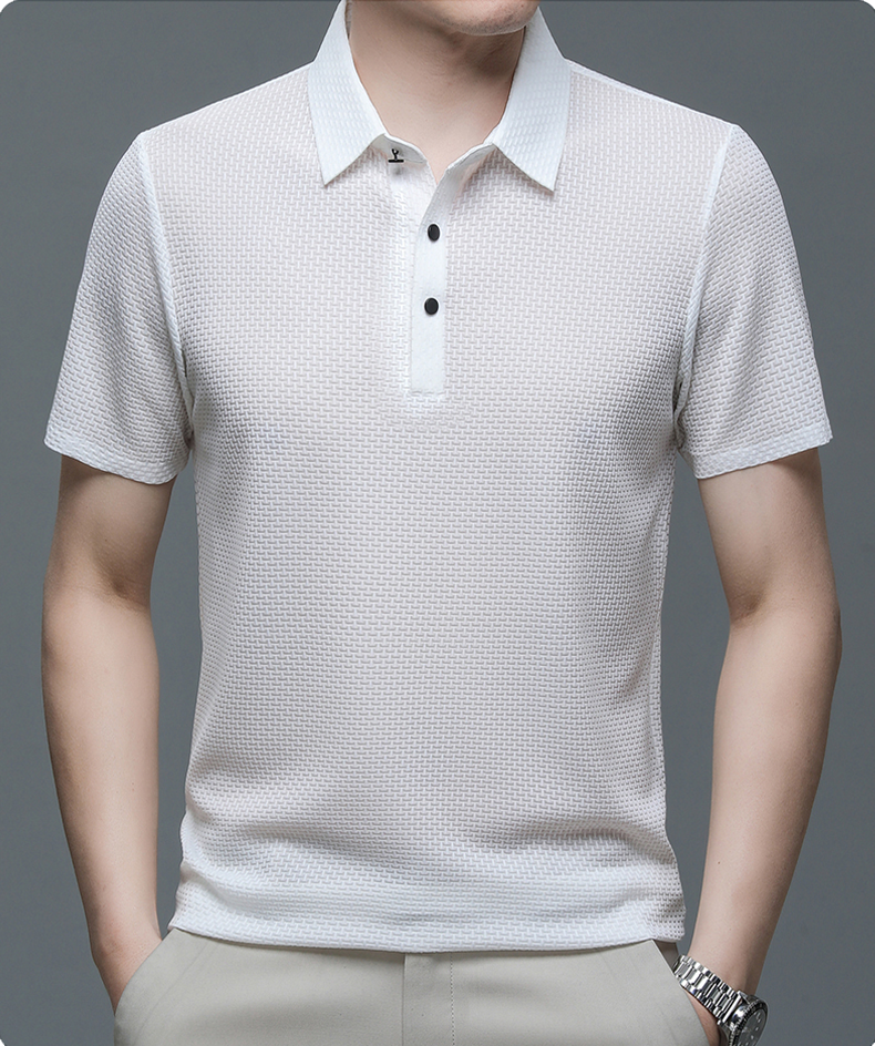 Breathable Mesh Short Sleeve Polo Shirt for Men | Summer and Sports Wear