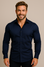 Structured Fit Long Sleeve Shirt for Men | Wrinkle Free