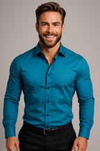 Structured Fit Long Sleeve Shirt for Men | Wrinkle Free