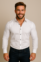 Structured Fit Long Sleeve Shirt for Men | Wrinkle Free