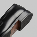 Black Leather Penny Loafers for Men | Slip-On Casual