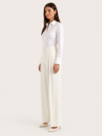 High Waist Wide Leg Pleated Trousers for Women