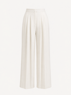 High Waist Wide Leg Pleated Trousers for Women