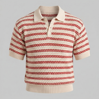 Striped Tailored Fit Polo Shirt for Men
