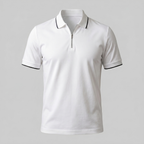 Short Sleeve Zip Polo Shirt for Men | Casual Everyday Fit
