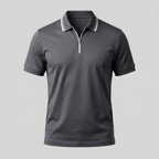 Short Sleeve Zip Polo Shirt for Men | Casual Everyday Fit