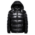 Men's Black Quilted Padded Jacket for Men | Slim Fit Insulated Winter Coat