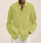Cotton Linen Straight Fit Shirt for Men | Summer Casual