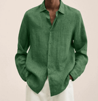 Cotton Linen Straight Fit Shirt for Men | Summer Casual