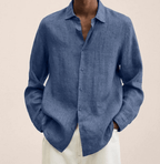Cotton Linen Straight Fit Shirt for Men | Summer Casual
