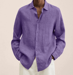 Cotton Linen Straight Fit Shirt for Men | Summer Casual
