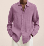 Cotton Linen Straight Fit Shirt for Men | Summer Casual